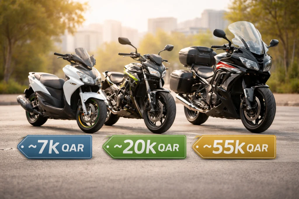 Comparing prices of on-road motorbikes for sale in Qatar this year